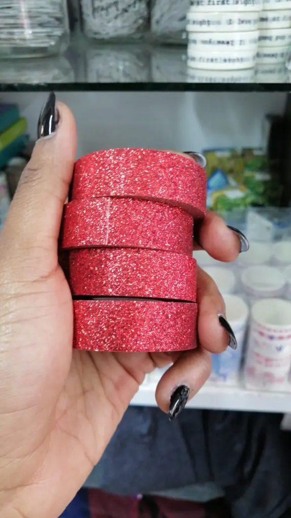 Red Glitter Washi Tape.webp