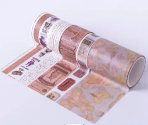 Vintage Voyage Washi Tape Set (7 Rolls)