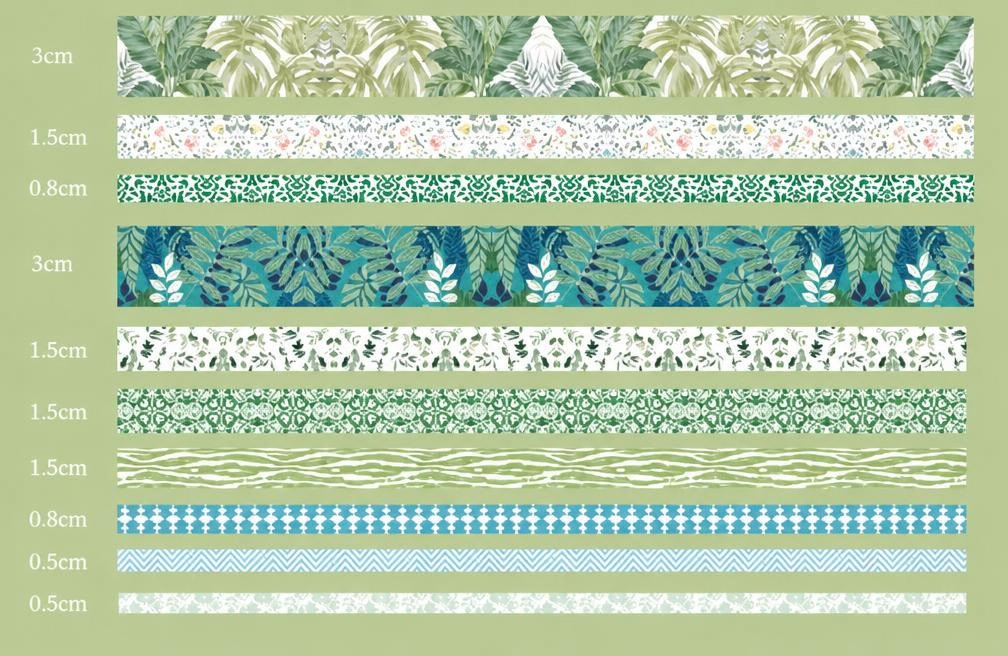 Tropical Jungle Washi Tape Set (10 Rolls)