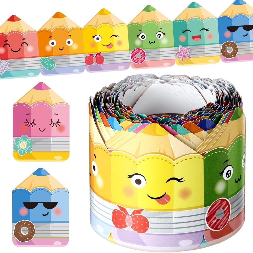 10m Sweet Treat Pencil Pals Self-Adhesive Bulletin Board Border