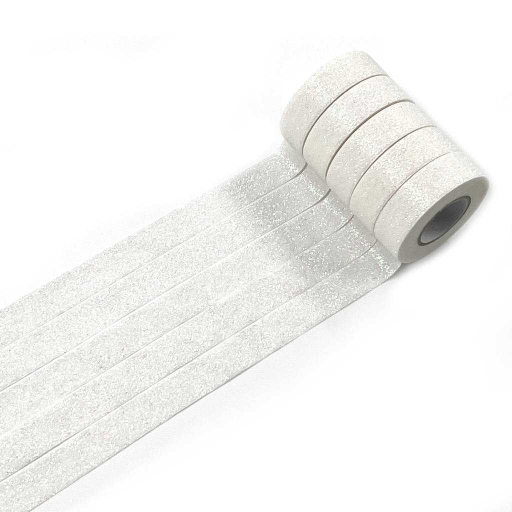 Glitter Washi Tape – Pearl White
