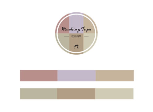 Soft Breeze Colour Block Washi Tape
