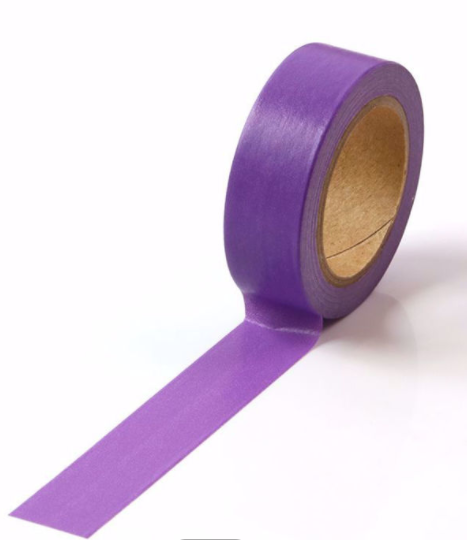 Solid Colour Washi Tape – Grape Purple
