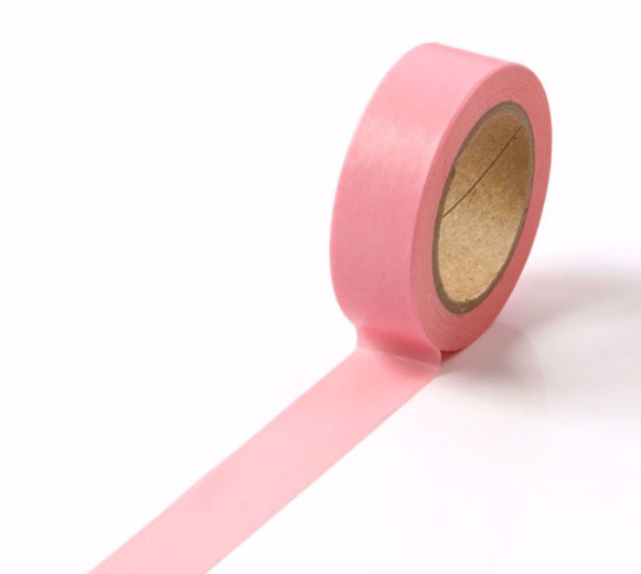 Solid Colour Washi Tape – Bubblegum Pink