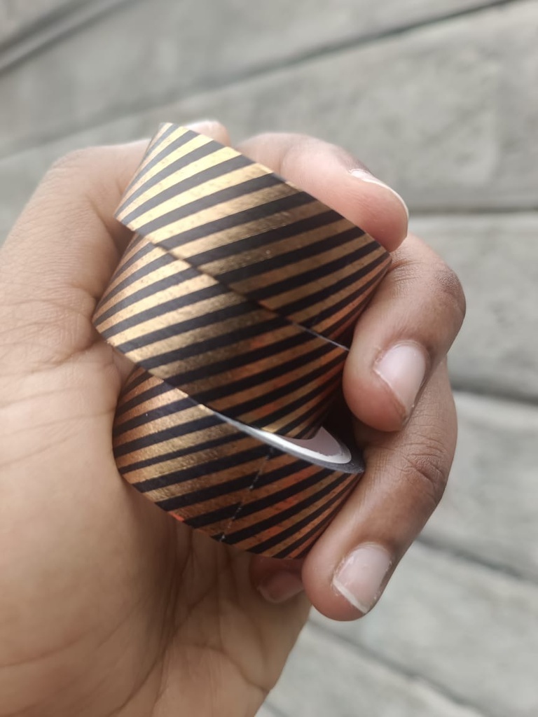 Black & Gold Stripe Gold Foil Washi Tape