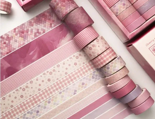 Strawberry Milk Washi Tape Set (12 Rolls)