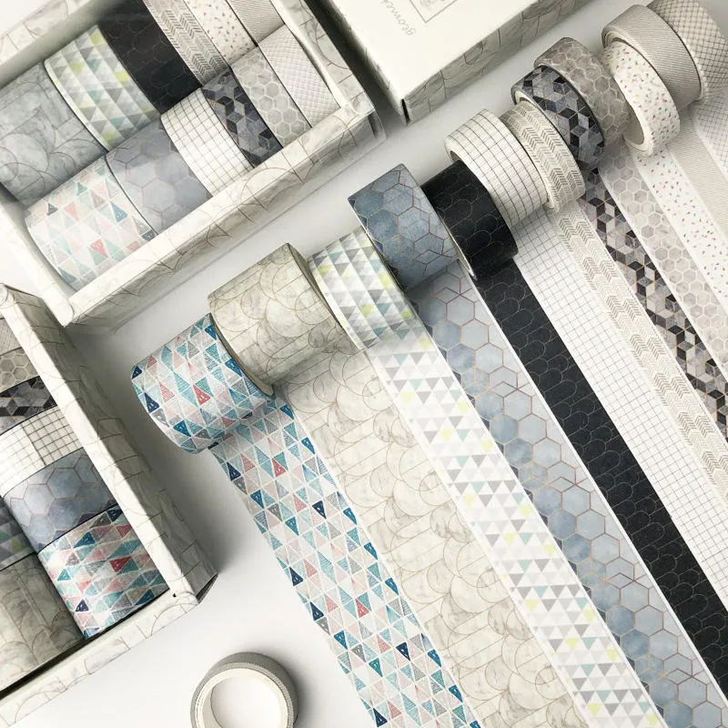 Modern Marble Washi Tape Set (12 Rolls)