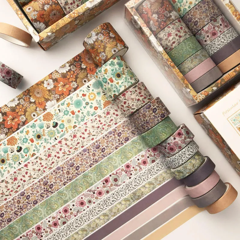 Bloom & Burst Washi Tape Set (12 Rolls)