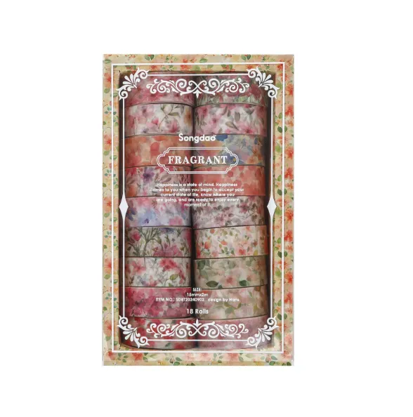 Washi Wonderland - Fragrant Blush Rose Washi Tape Set