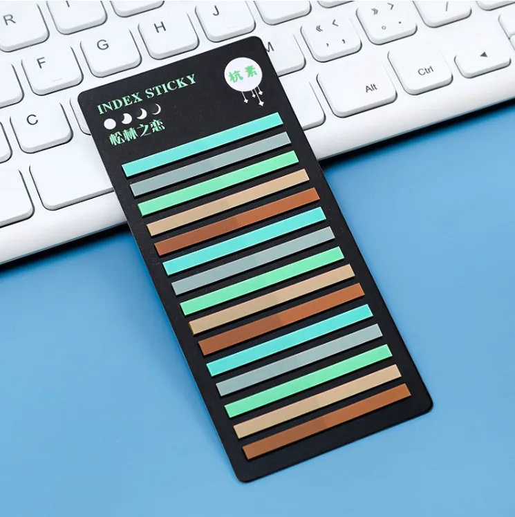 Pine Forest Thin Strip Index Stickers