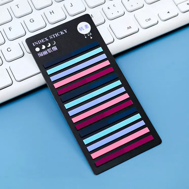 Purple Mist Thin Strip Index Stickers