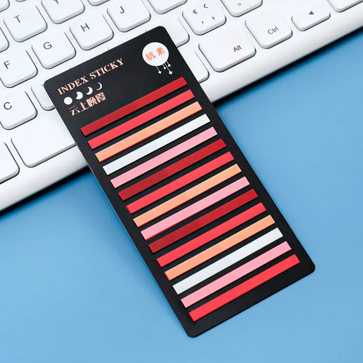 Sunset Glow Thin Strip Index Stickers